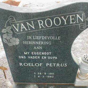 ROOYEN Roelof Petrus, van 1911-1982