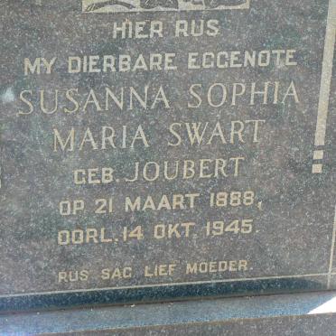 SWART Susanna Sophia Maria nee JOUBERT 1888-1945