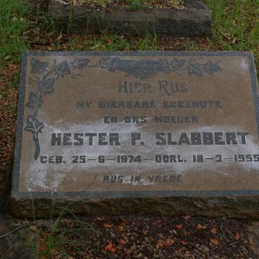 SLABBERT Petrus J.F. 1878-1956 &amp; Hester P. 1874-1955