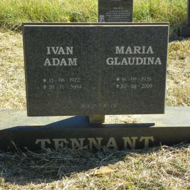 TENNANT Ivan Adam 1922-2004 &amp; Maria Glaudina 1926-2009