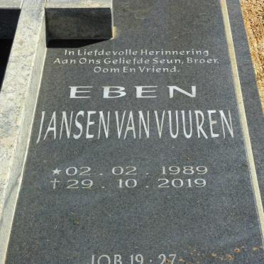 VUUREN Eben, Jansen van 1989-2019