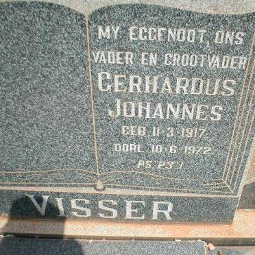 VISSER Gerhardus Johannes 1917-1972