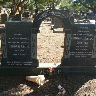 VENTER Hendrik Louis 1887-1966 &amp; Emmarentia Susanna Dorethea 1897-1980