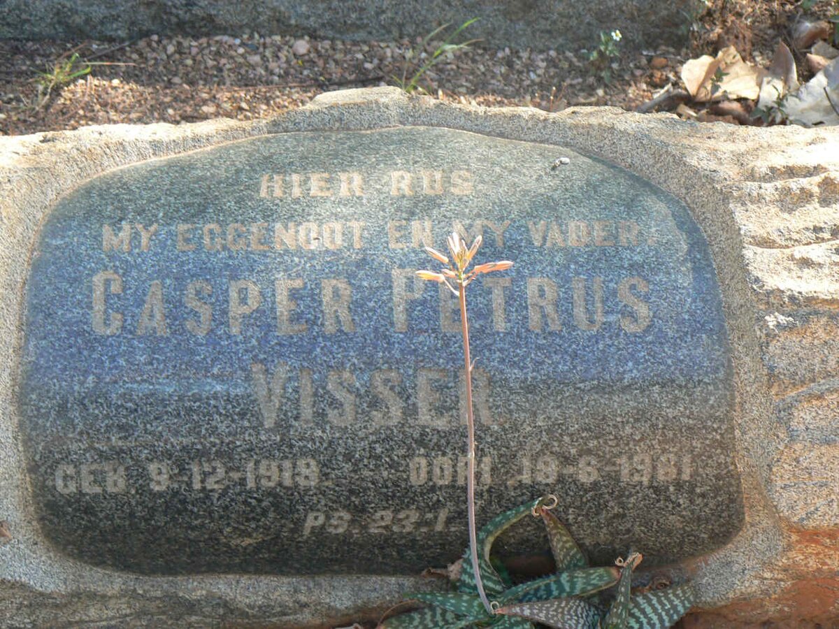 VISSER Casper Petrus 1918-1961