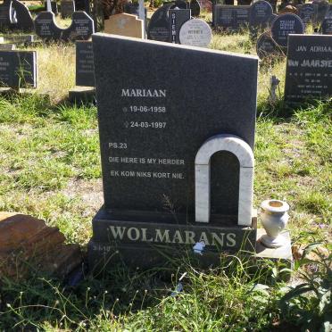 WOLMARANS Mariaan 1958-1997