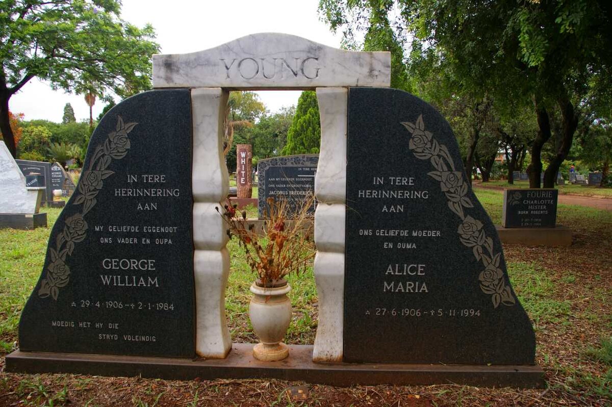 YOUNG George William 1906-1984 &amp; Alice Maria 1906-1994