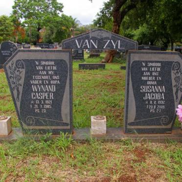 ZYL Wynand Casper, van 1921-1985 &amp; Susanna Jacoba 1932-2009