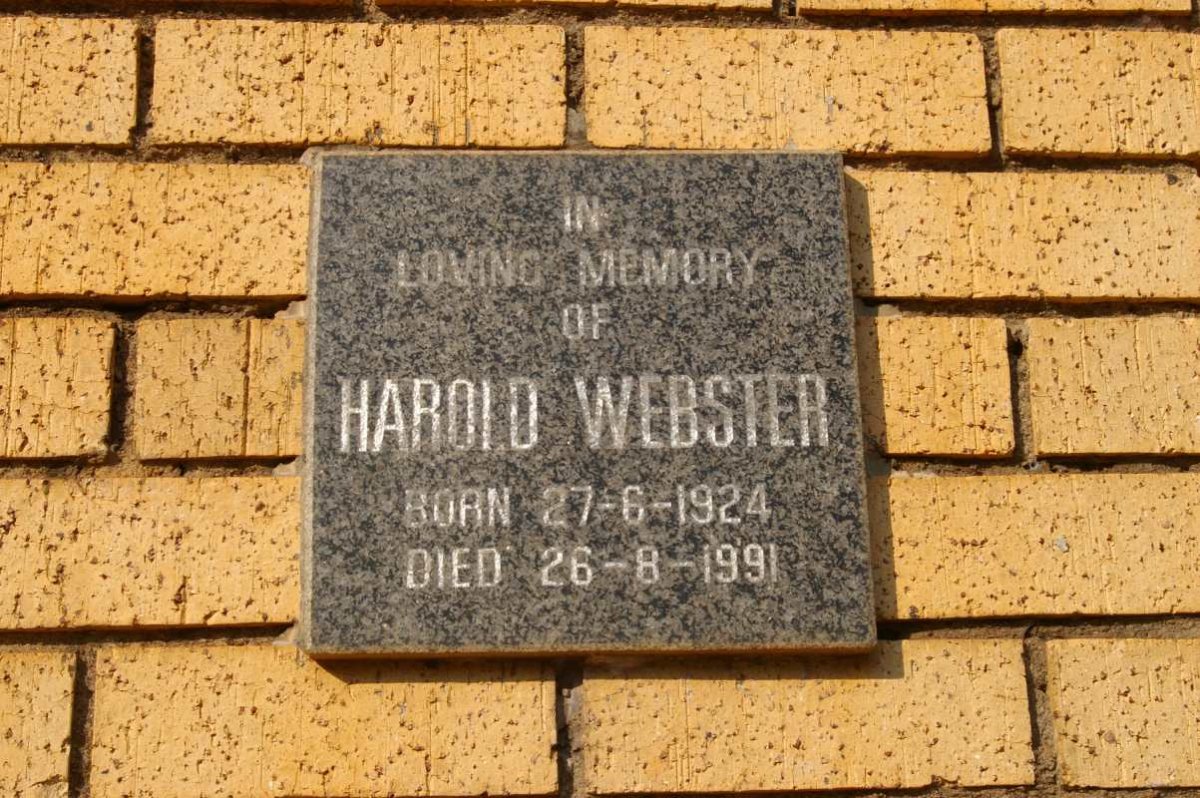 WEBSTER Harold 1924-1991