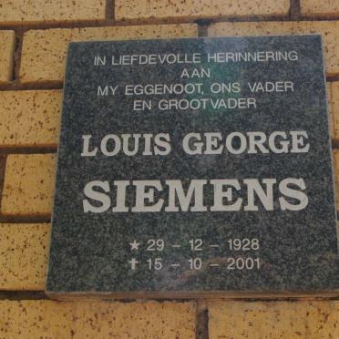 SIEMENS Louis George 1928-2001
