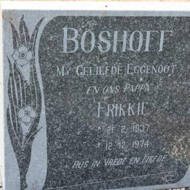 BOSHOFF Frikkie 1932-1974