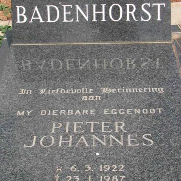 BADENHORST Pieter Johannes 1922-1987