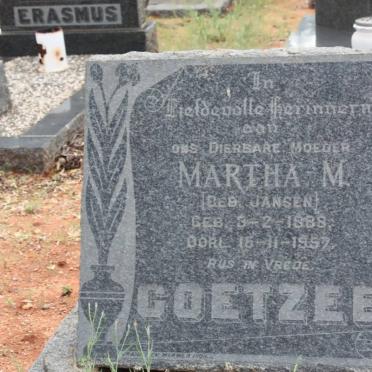 COETZEE Martha M. nee JANSEN 1888-1957