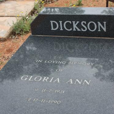 DICKSON Gloria Ann 1931-1990