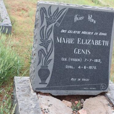 GENIS Marie Elizabeth nee VISSER 1912-1970