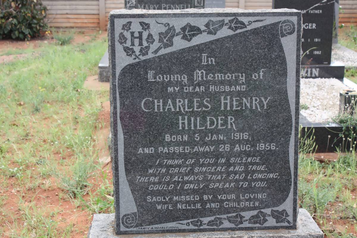 HILDER Charles Henry 1916-1956