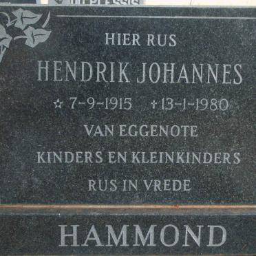 HAMMOND Hendrik Johannes 1915-1980