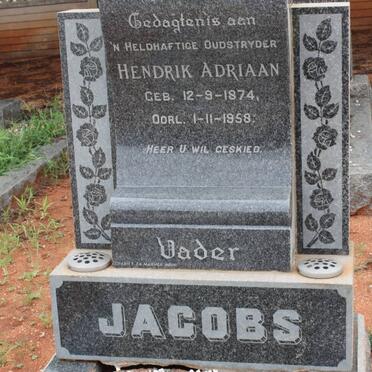 JACOBS Hendrik Adriaan 1874-1958