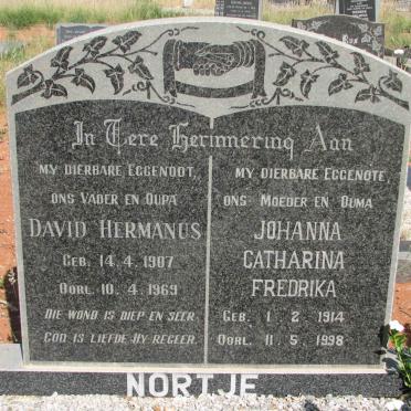 NORTJE David Hermanus 1907-1969 &amp; Johanna Catharina Fredrika 1914-1998