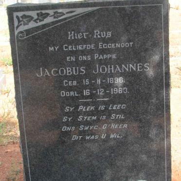 PIENAAR Jacobus Johannes 1896-1963