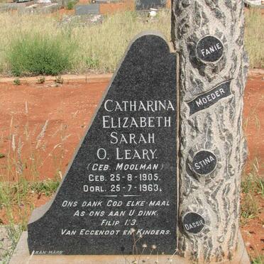 SWART Catharina Elizabeth Sarah O'Leary nee MOOLMAN 1905-1963