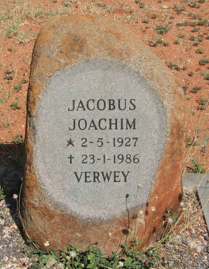 VERWEY Jacobus Joachim 1927-1986