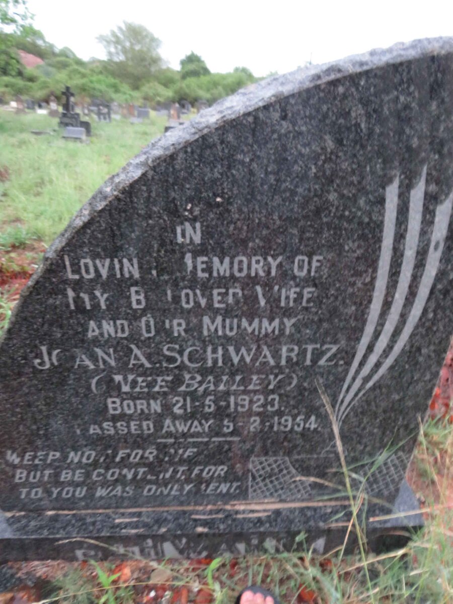 SCHWARTZ Joan A. nee BAILEY 1923-1954