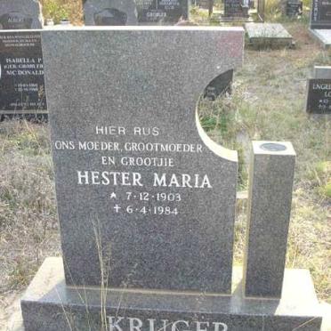 KRUGER Hester Maria 1903-1984