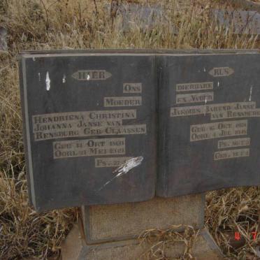 RENSBURG Jakobus Barend, Janse van 1868-1948 &amp; Hendriena Christina Johanna CLAASSEN 1869-1949