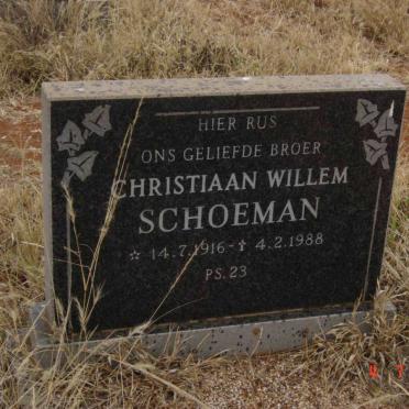 SCHOEMAN Christiaan Willem 1916-1988