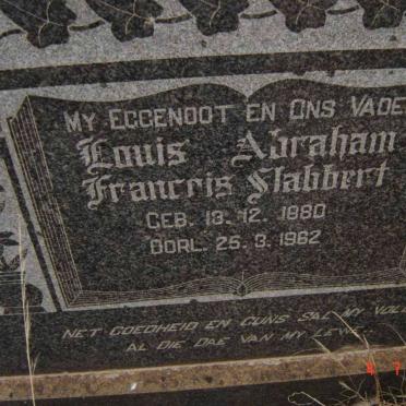 SLABBERT Louis Abraham Francois 1880-1962