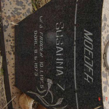 WOLHUTER Susanna Z. nee KRUGER 1925-1973 (1)