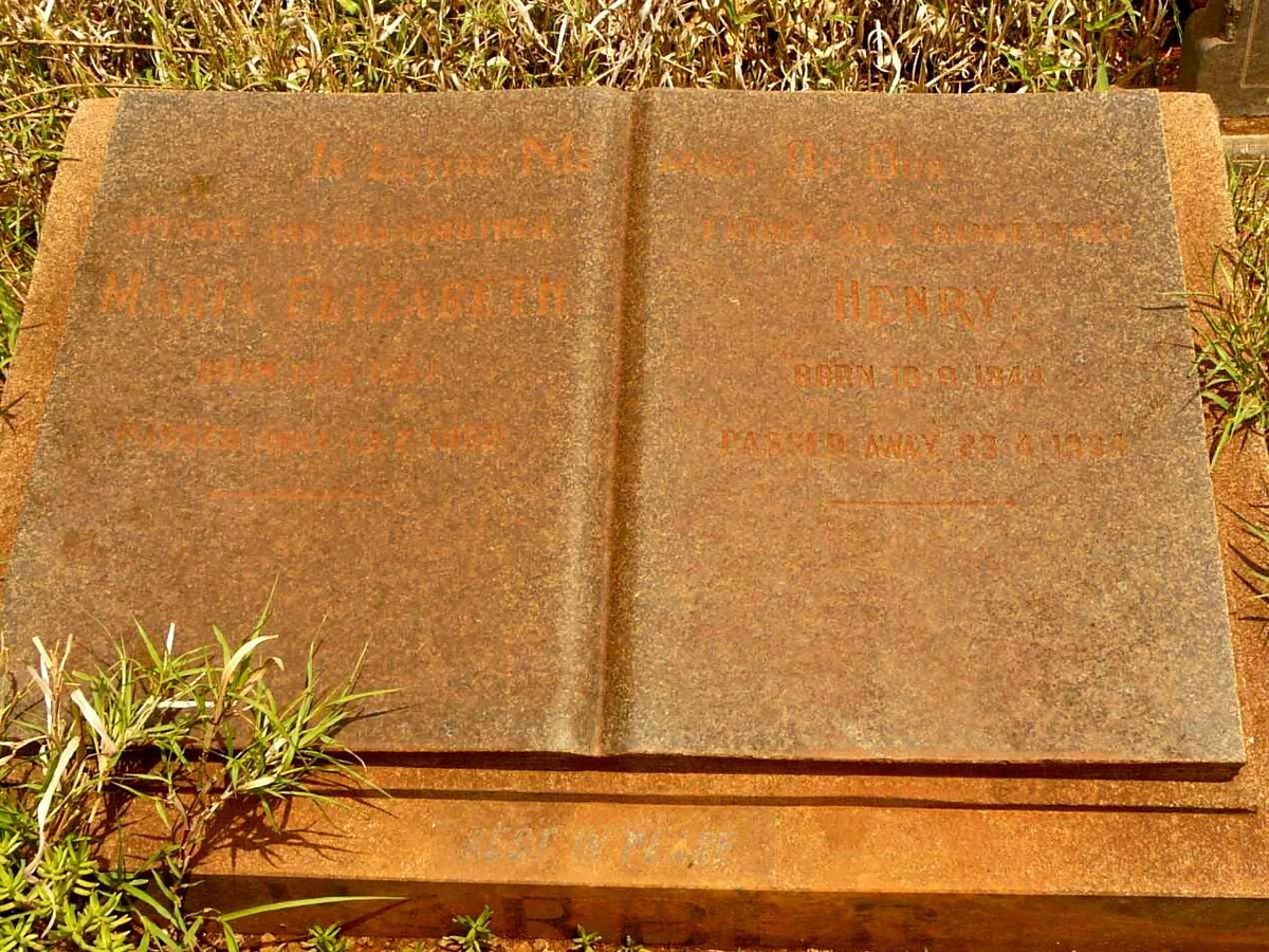 HARBER Henry 1844-1934 &amp; Maria Elizabeth