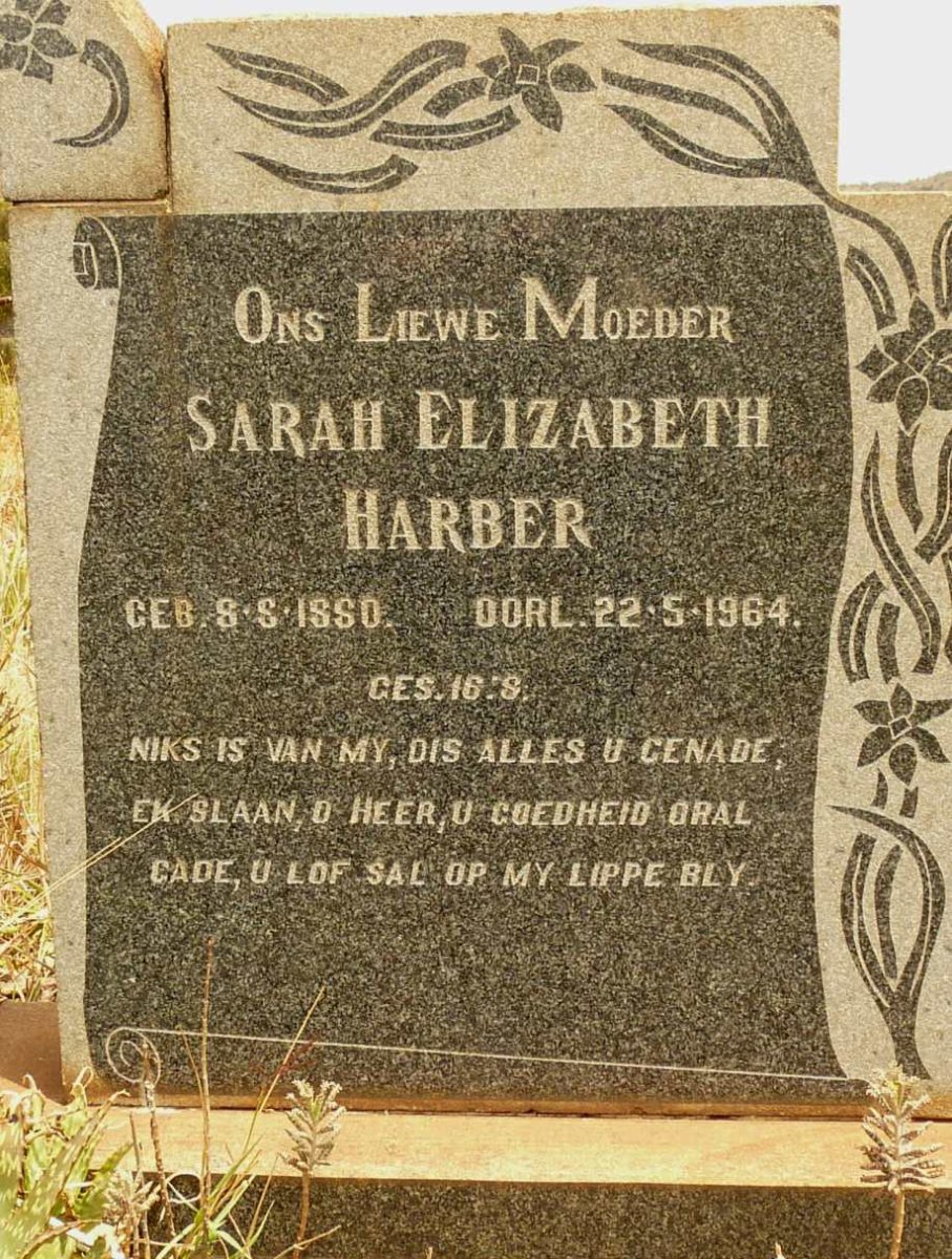 SWART Sarah Elizabeth Harber 1880-1964