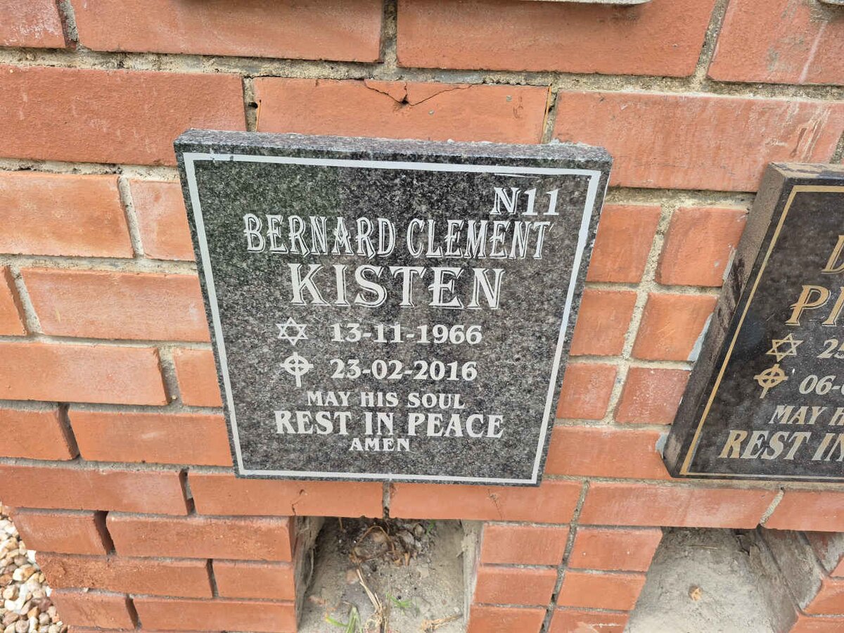 KISTEN Bernard Clement 1966-2016