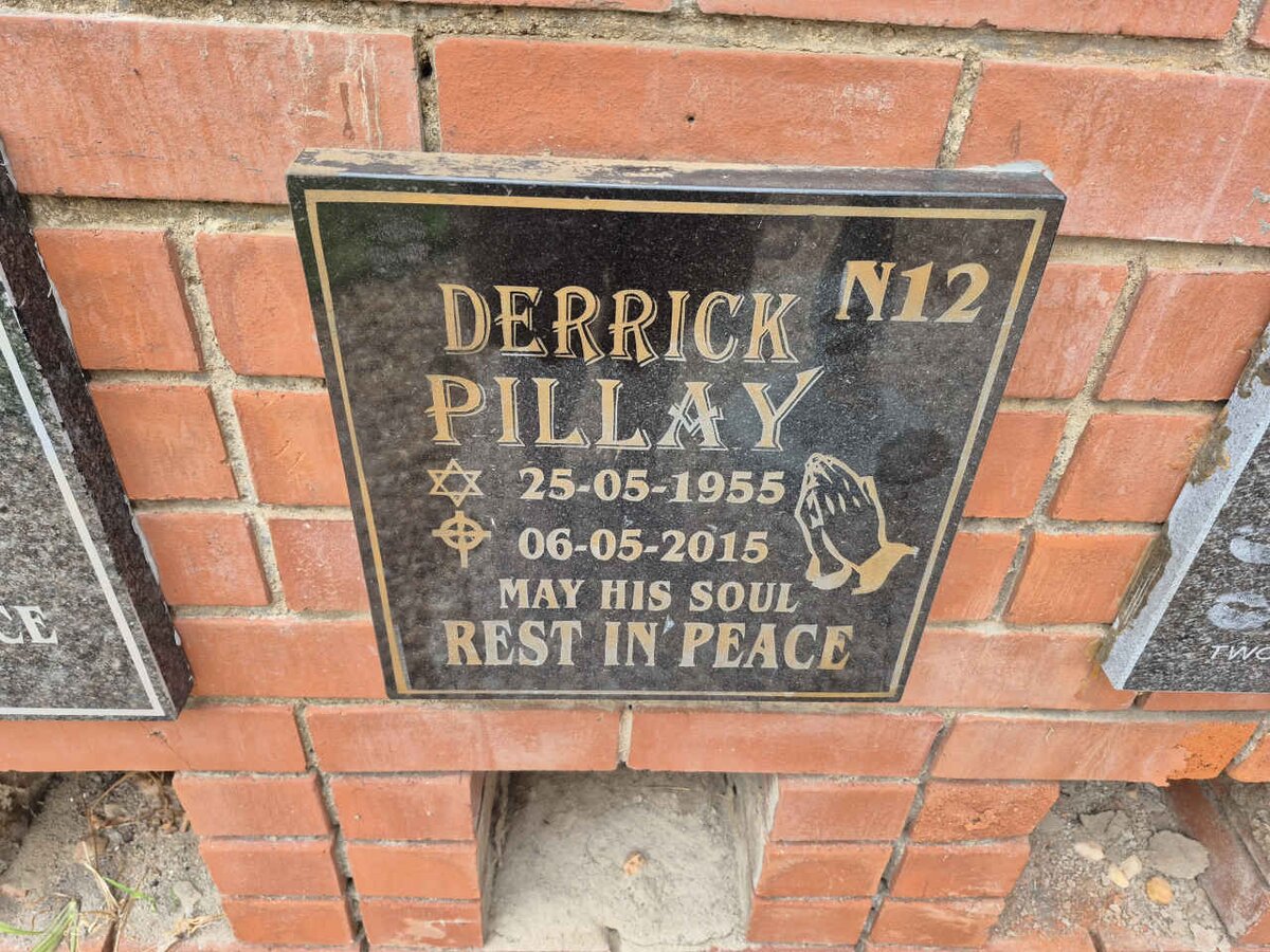 PILLAY Derrick 1955-2015