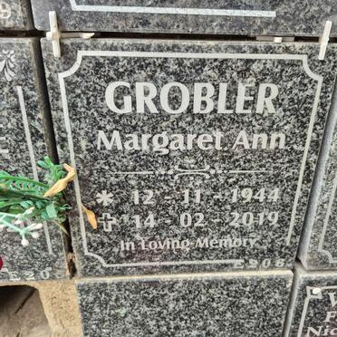 GROBLER Margaret Ann 1944-2019