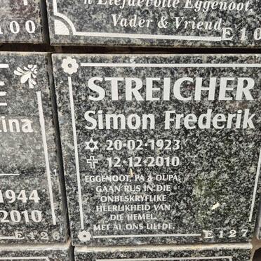 STREICHER Simon Frederik 1923-2010