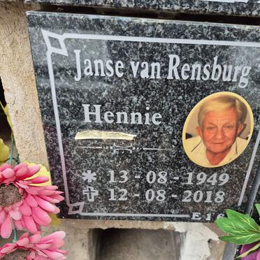 RENSBURG Hennie, Janse van 1949-2018