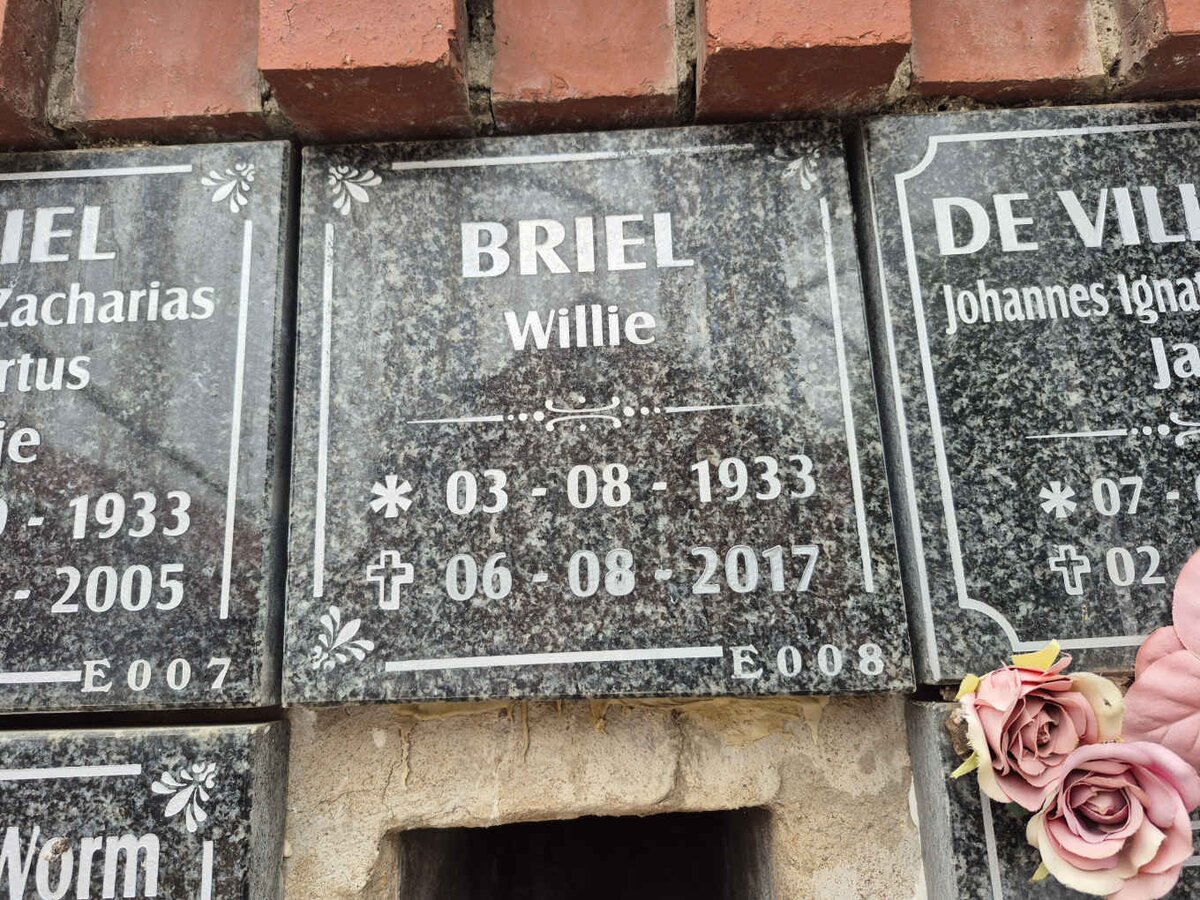 BRIEL Willie 1933-2017