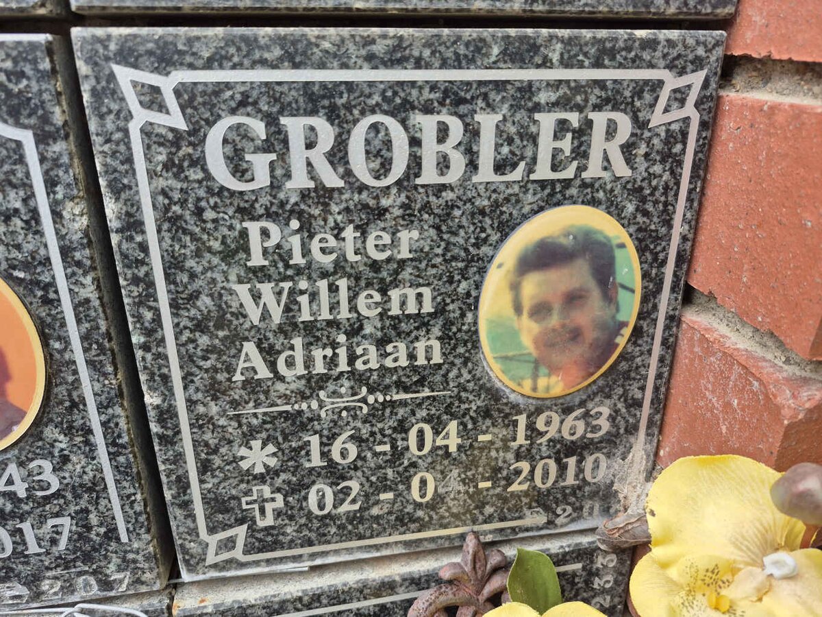 GROBLER Pieter Willem Adriaan 1963-2010
