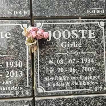 JOOSTE Girlie 1934-2005