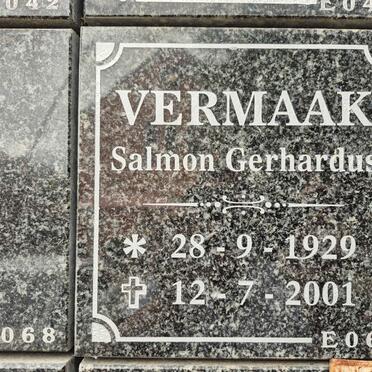 VERMAAK Salmon Gerhardus 1929-2001
