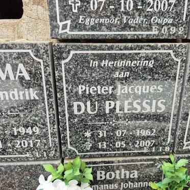 PLESSIS Pieter Jacques, du 1962-2007