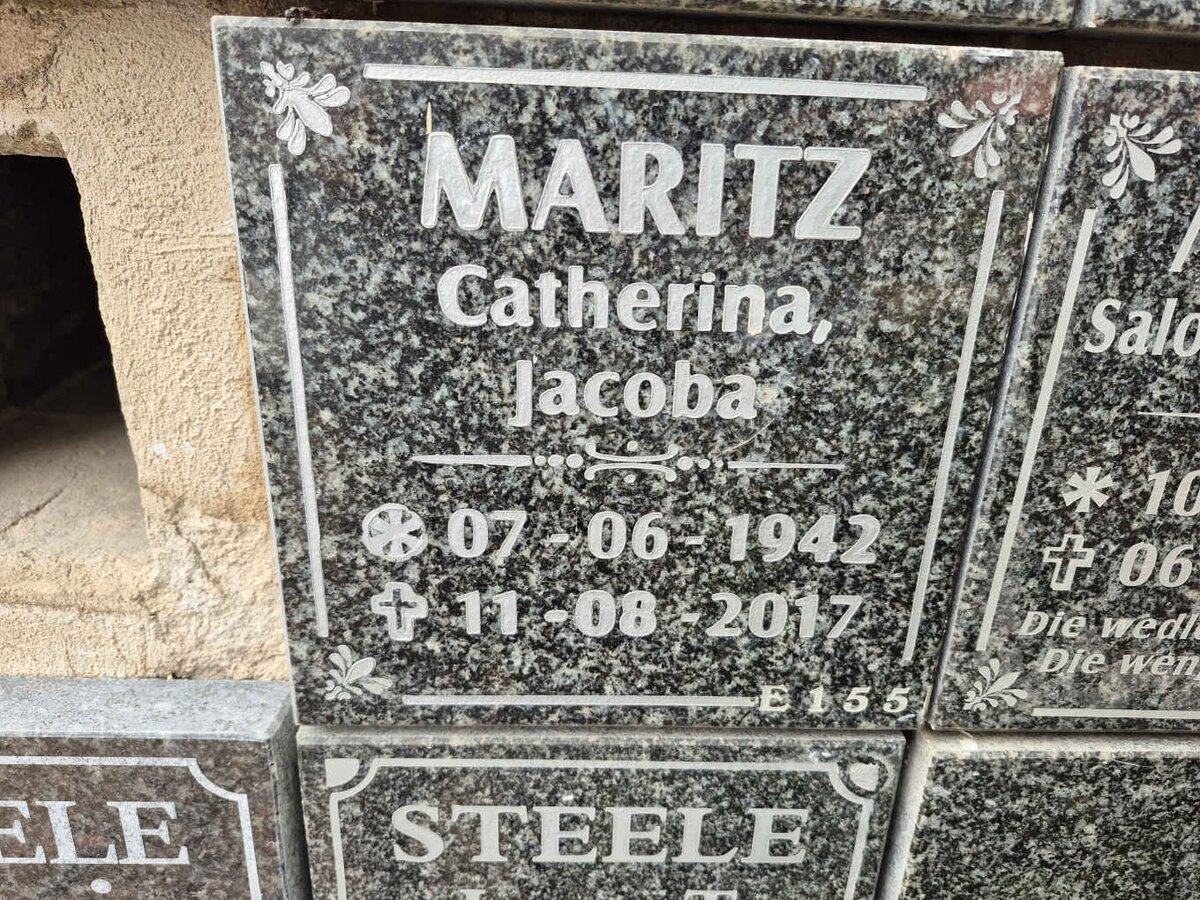 MARITZ Catherina Jacoba 1942-2017