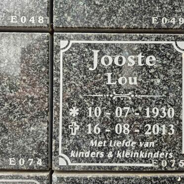 JOOSTE Lou 1930-2013