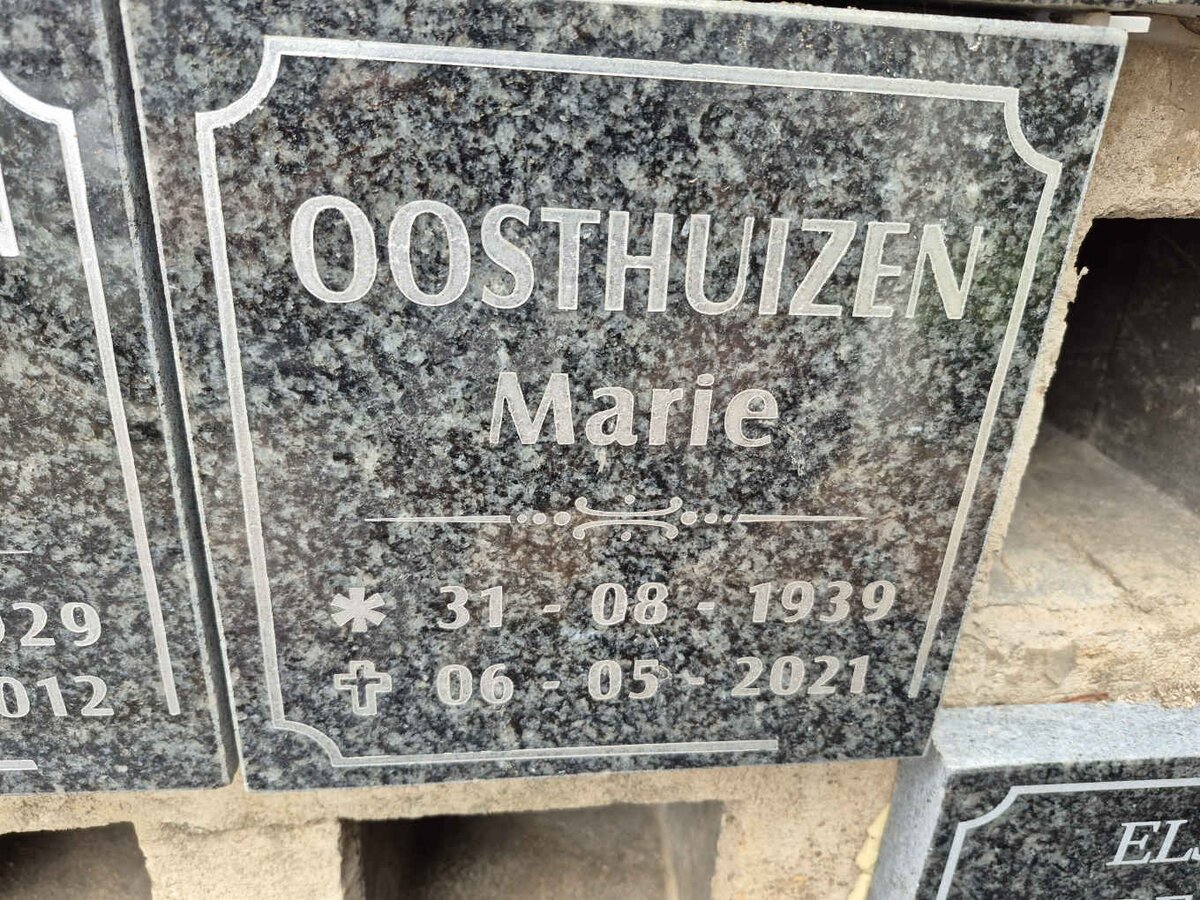 OOSTHUIZEN Marie 1939-2021
