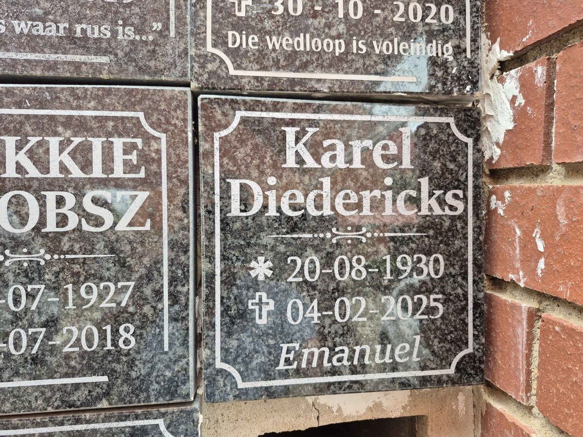 DIEDERICKS Karel 1930-2025