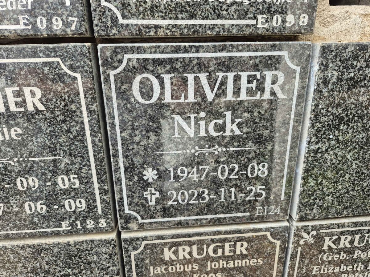 OLIVIER Nick 1947-2023