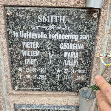 SMITH Pieter Willem 1935-2015 & Georgina Maria 1932-2016