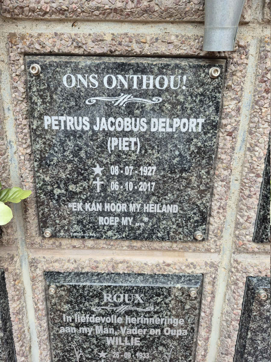 DELPORT Petrus Jacobus 1927-2017